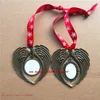 sublimation christmas ornament decorations angel wings shape blank hot transfer printing consumables supplies new style wholesales