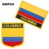 Colombie broderie fer sur drapeau patchs drapeau National Patch pour vêtements bricolage décoration PT0066-2