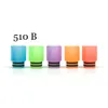 4 Styles Noctilucence Harts Dropp Tip Wide Bore Mouthpiece Glow in the Dark Drip Tips Lysande version för 810 510 Tråd DHL