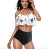 Swimwear Kobiety Bikini 2019 Mujer Wysoka Talia Stroje kąpielowe Ruffles Bikinis Swimming Suit dla kobiet Push Up Kostiumy kąpielowe Biquini