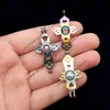Rainbow Color Religious Cross Oyster Pearl Cage Bead Cage Pendant Lockets for Essential Oil Diffuser Jewelry Making