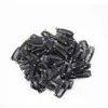 100pcs Wig tools Clips Combs Snap Clips with Rubber for Hair Extension Toupee DIY 6 Teeth 3.3cm Black Brown Blonde