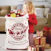 19 Styles de sacs de père noël en toile avec cordon de serrage, sac en toile de noël, grand sac cadeau pour père noël 50x70cm