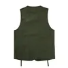 New Outside wear spring Tooling Multi-pocket For Men's vest Slim Waistcoat Casual Sleeveless Formal Business Jacket