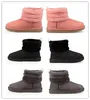 Botas de joelhos femininas botas de tornozelo preto cinza rosa castanha curta camur￧a de camur￧a neve de neve ful uma feminina sapatos de garotas