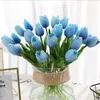 Fiori artificiali Mini tulipano Seta Fiori artificiali Decorazione di nozze Fiori artificiali Bouquet Home Garden Decor Tulip Regali LSK180
