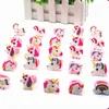 10pcs Arcobaleno Unicorno Decorazione per feste Unicornio Anello di gomma Decorazioni per feste di compleanno Bomboniere per bambini Forniture per decorazioni per baby shower