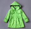 Baby barn kläder tjejer tench rockar windbreaker hoodies utomhus jacka ruffle regnskyddad ytterkläder vindtät tryckt fjäril överrock b5185