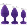 Silicone Anal Plug Jewel Decoration Butt Plug Sex Toys Prostate Massager Anus Toys For Women and Man Couple Gay 3 Size