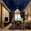 Custom 3D Photo Wallpaper ceilings Beautiful starry sky dream ceiling background wall