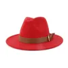 Otoño e invierno sombrero de ala ancha color sólido de viajes a Cap sombreros de ala del sombrero del jazz sombreros de Panamá para las mujeres y una niña