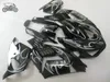 Anpassa injektionsfeudings kit för Kawasaki Ninja ZX-14 2006 2007 2008 ZX14R 06 07 08 ZX-14R vita flamma ABS motorcykel fairing delar