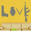 Banksy Love Weapons Wall Sticker Art Graffitti Street Vinyl wall decal Home decor305U