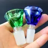 5 Color Diamond Glass Bowl For Bong Hookahs Smoking pipes 14mm Male Joint bubbler and Ash Catcher nail Oil rigs