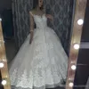 2019 dentelle Applique robe de bal robes de mariée avec bretelles Organza balayage Train sur mesure grande taille robes de mariée de mariage