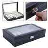 multifunctionele koffers zonnebril high-end bril zonnebril Organizer Case vergrendeld Horloge Display Houder O281C