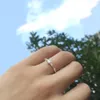 Moda 14k Gold 7 Tiny Diamond Ring Pezzi di squisito piccoli donne fresche donne partito anello di fidanzamento anello tendenza gioielli amanti regali