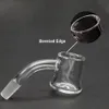 Smoking Accessories Beveled edge OD 25mm Thick Quartz Banger Domeless Nail 10mm14mm 18mm Male Female 90/45 Degrees for Oil Rigs Glass Bong