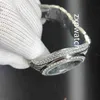 Orologio Full Diamond SKY 40MM Orologio ghiacciato di lusso automatico da uomo in argento Cassa in acciaio inossidabile quadrante nero Set impermeabile in acciaio Diamond184C