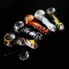 Silicone Smoke Pipe Hand Spoon Oil Burner Pipes With Removable Glass Bowl Metal Dabber Oil Dab Rigs Dab Tool Tobacco Pipe