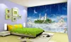 Benutzerdefinierte Hintergrund Tapeten Coconut Landschaft 3D Wallpaper Wohnzimmer stereoskopische Tapete 3d