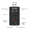 بطاقة الصوت USB Virtual 7.1 الخارجي USB محول الصوت USB إلى جاك 3.5 ملليمتر سماعة بطاقة الصوت micphone لكمبيوتر المحمول جديد