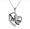 Nova Chegada Coração Cristal Mãe Colar Pingente Diamante Moda Amor Mãe Colares Jóias Mãe Dia Day Presente Atacado Price