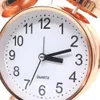 4 pouces or rose réveil horloge de bureau avec veilleuse à piles étudiant bureau bureau à domicile aiguille muet silencieusement horloge de table