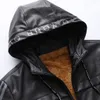 New Fashion Autumn Male Leather Jacket Plus Size 4XL Black Wine Gray Mens Zipper Hoodie Imitation Leather Jacket Coat