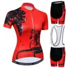 Weimostar Summer Cycling Jersey Set Manica Corta Abbigliamento da Mountain Bike da Donna Abbigliamento da Ciclismo Traspirante Abbigliamento da Bicicletta Pro Team