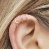 Charme Cartilage Boucle D'oreille Or Rose Plaqué Double Oreille Manchette Boucles D'oreilles Cadeaux pour Amis Criss Cross Oreille Manchette