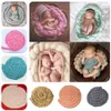 Couvertures Swaddling Baby 2021 Couverture de crochet de laine tissée à la main Born Twisted Braid Pographie Props Chunky Knit Basket Filler1