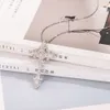 Brand 925 Silver diamond painting full Exquisite palace Cross Pendant Necklace for women men Crucifix Charm Luxury big Jewelry