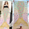 150 * 75cm Mermaid Cauda Toalha de Praia Retângulo Microfibra Toalhas Tapetes Coberturas Cartoon Beach Cobertor Mole Bath Towel A-ljja2352