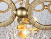 Amerikaanse K9 Crystal Hanglampen Nordic Creative Pastoral Lights voor Woonkamer Eetkamer LED-glans Goud Myy