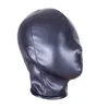 ニューアダルトゲームボンデージ品質PVCフェチフード完全囲まれたヘッドギアマスク02852667