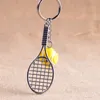 12st / lot legering nyckelringar Tennisboll Racket Flera färg Casual Sportig stil Män Kvinnor Tonåring KeyRing Keychain Holder