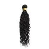 Brasileiro malaio 100% cabelo humano peruano cabelo virgem 3 pacotes com 4x4t parte fechamento onda de água cor natural 10-30 polegada
