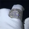 Vecalon Lovers Luxury Ring Set 5A Zircon CZ 925 Sterling Silver Engagement Bröllop Band Ringar för Kvinnor Män Finger Smycken Gift