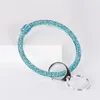 Silicone Strass Porte-clés Bracelets Femmes bling cristal bracelet Porte-clés Bracelet grand O Bracelet Chaînes Cercle De Voiture Porte-clés vente D22904