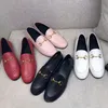 donne classiche Scarpe eleganti firmate piatte 100% autentica pelle bovina Fibbia in metallo Scarpa casual in pelle da donna Ciabatte Princetown Uomo Trample Lazy Mocassini Taglia grande 35-46