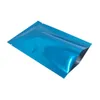 100 pçslote 10x15 cm brilhante céu azul aberto Top de calor de vedação Mylar folha de grau alimentício pacote saco de folha de alumínio a vácuo de calor Sealable embalagem bolsa