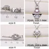 Nya Pearl Pendant -tillbehör 925 Silverhalsbandsinställningar DIY Pearl Necklace Women Fashion Jewelry Wedding Gift9215309