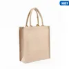 4 Size Jute Eco Reusable Shopping Bag Women Girls Large Capacity Shopping Bag Portable Foldable Storage Tote Pocket Dropship