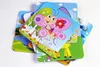 Partihandel Barn Pussel Tjockt Papper Baby Early Educational Toys Kids Cartoon Puzzle Toy Gratis Frakt 14 * 14cm