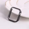 For Apple Watch Case Diamond Glitter Single Row Bling Crystal Protective Cover PC Plated Bumper Frame Cover for iWatch 38mm 42mm 40mm 44mm
