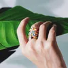 Kvinnor Modehartsbrev Ringar 2019 Ny Kvinna Kärlek Par Justerbar Beaded Ring Set Bohemian Personliga Smycken