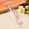 13.5x2.8cm Plastic Disposable Spoons Round Head Long Handle Spoon Yogurt Ice Cream Dessert Scoop W8789