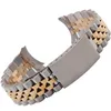 WatchBand 13mm 17mm 20mm 20m Solid Stonless Watch Band Dois tons Hollo