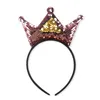 Fashion baby girl crown hairband sequin Crown Glitter Hair Sticks Festival Party Hair Accessories high quality